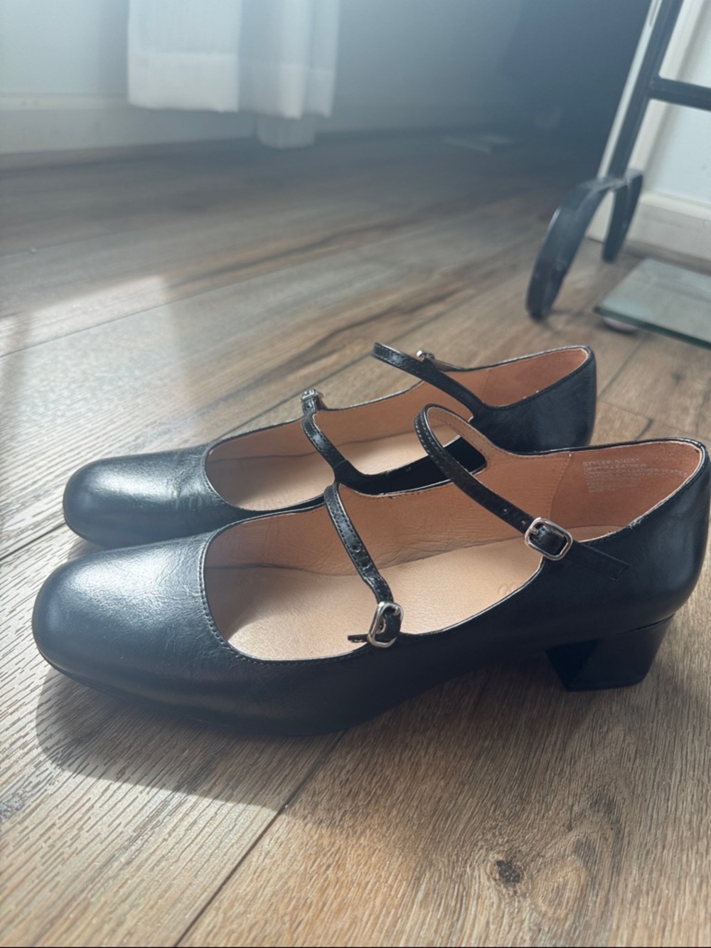 Madewell Nettie Black Double-Strap Mary Jane Block Heels - Size 10